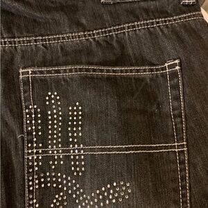 Vtg Miskeen jeans‎ mens sz 40 X 22 Denim Jeans with Rhinestone Detail